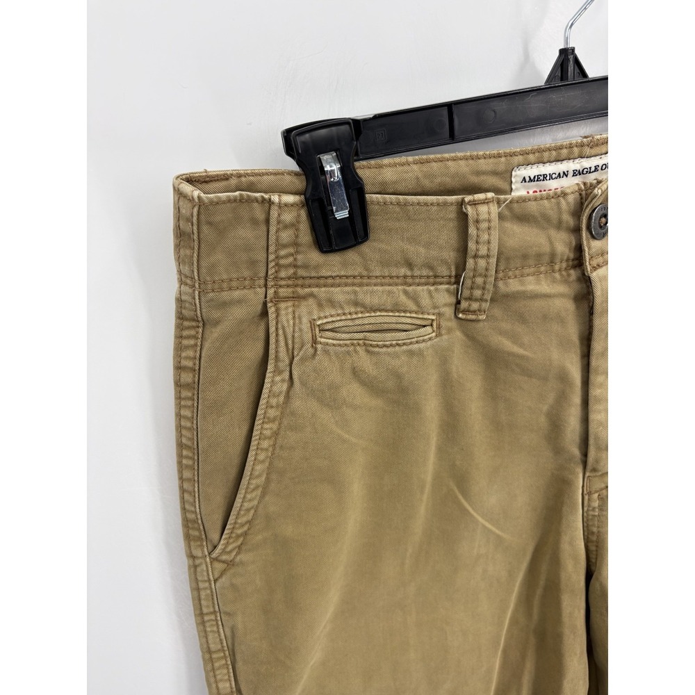 American Eagle Men's Khaki Chino Longboard Shorts Button Pockets, Size 32 - Picture 2 of 7